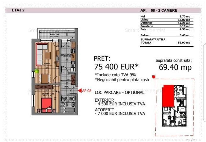 2 camere Metrou Apărătorii Patriei 7-8 min - Dezvoltator - Comision 0%