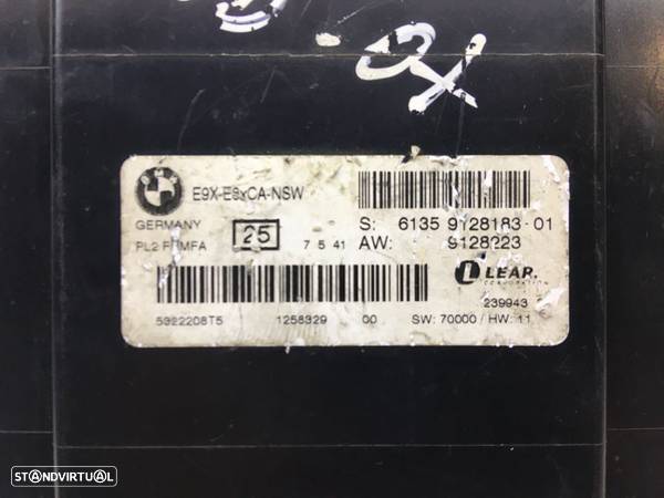 Módulo Controlo de Luzes BMW 118D 2.0 122 Cv de 2007 - Ref: 6135912818301 - NO490020 - 4