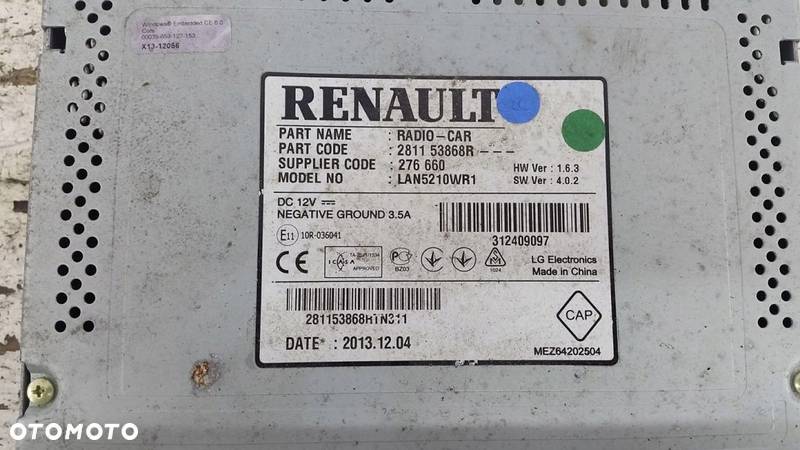 RENAULT CLIO IV RADIO NAVI GPS EKRAN 281153868R - 4