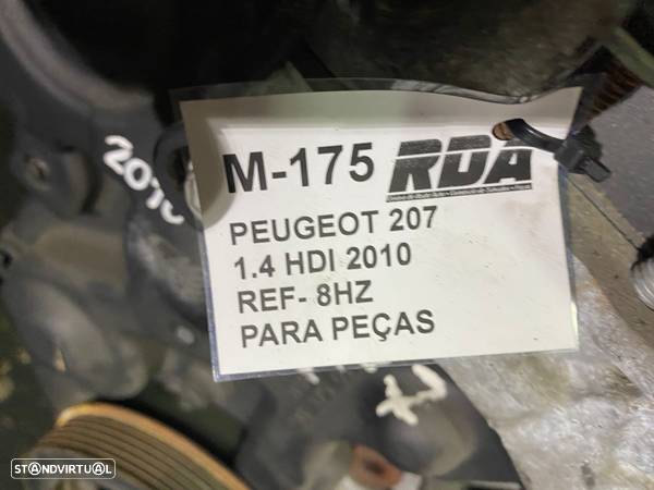 M175 Motor Para Peças Peugeot 207 1.4 Hdi De 2010 Ref- 8HZ - 5