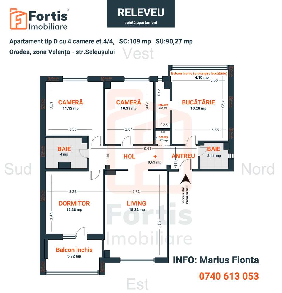 Apartament 4 camere tip D în Oradea (Velența)-13