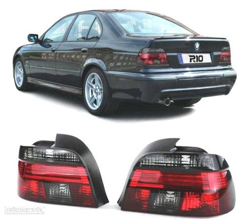 FAROLINS TRASEIROS PARA BMW E39 95-00 PRETO VERMELHO - 1