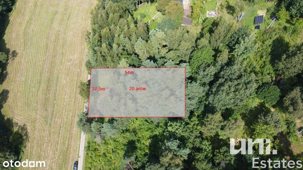 20 arowa działka| Piękna okolica| Cisza - Pełny obrazek: 2/10