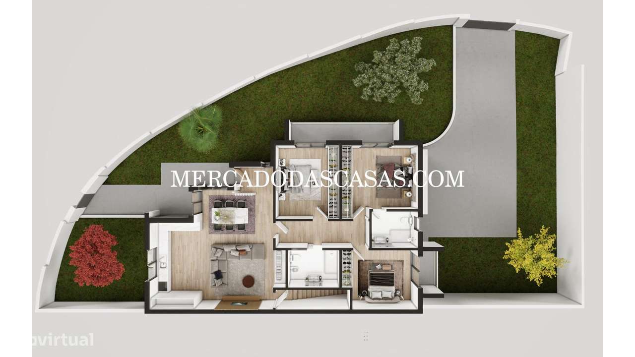 Moradia T3 com cave e grande jardim - Grande imagem: 5/10