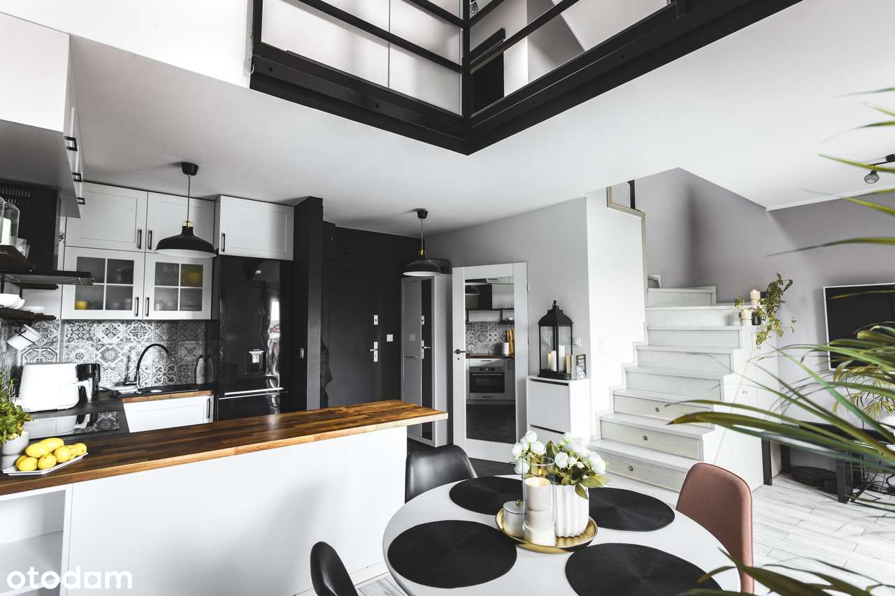 Dwupoziomowe mieszkanie z antresolą i tarasem – ul. Grondysa 7-0