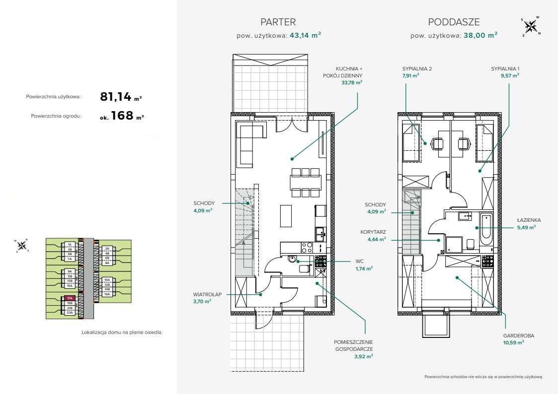 Funkcjonalny dom /skrajny segment/ogród słoneczny od południa /Jezioro-14
