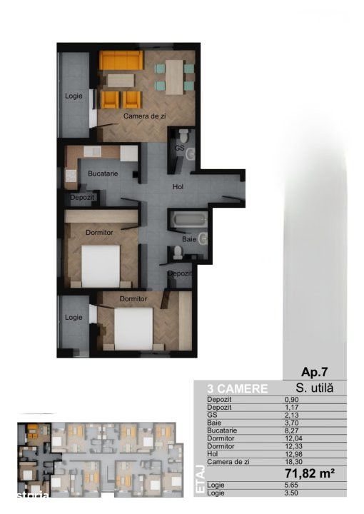 Ansamblu rezidential cu 2-3-4 camere, semifinisat, finalizat cu CF, Se