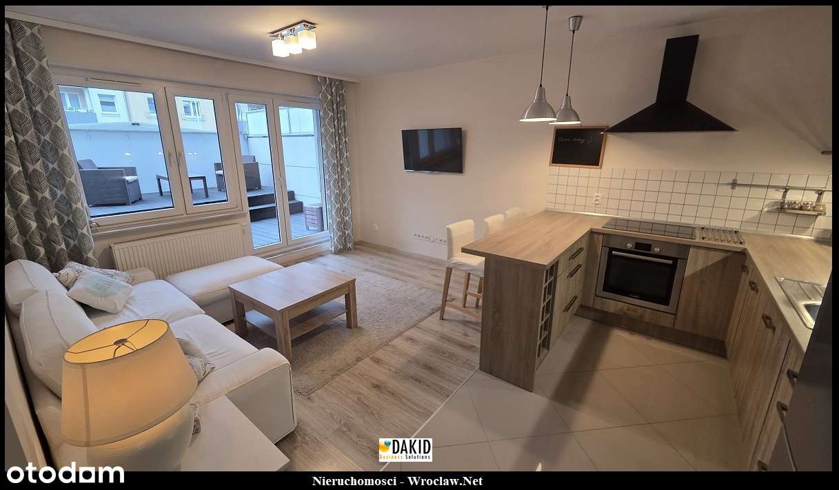 Wrocław-Krzyki-Tarnogaj-Mieszkanie dwupokojowe z Tarasem -Klimasa.-0