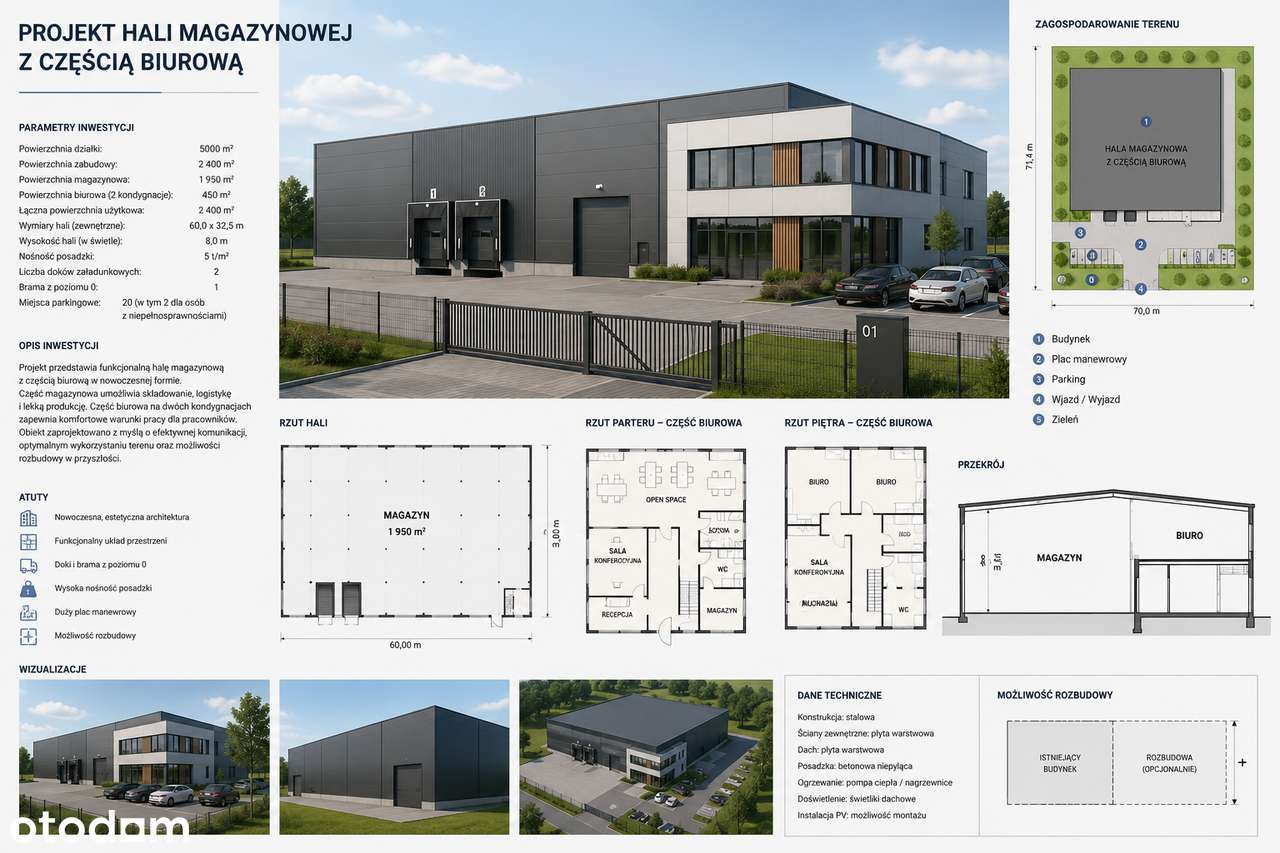 Działka usługowa z MPZP - idealna pod siedzibę firmy magazyn/biurowiec