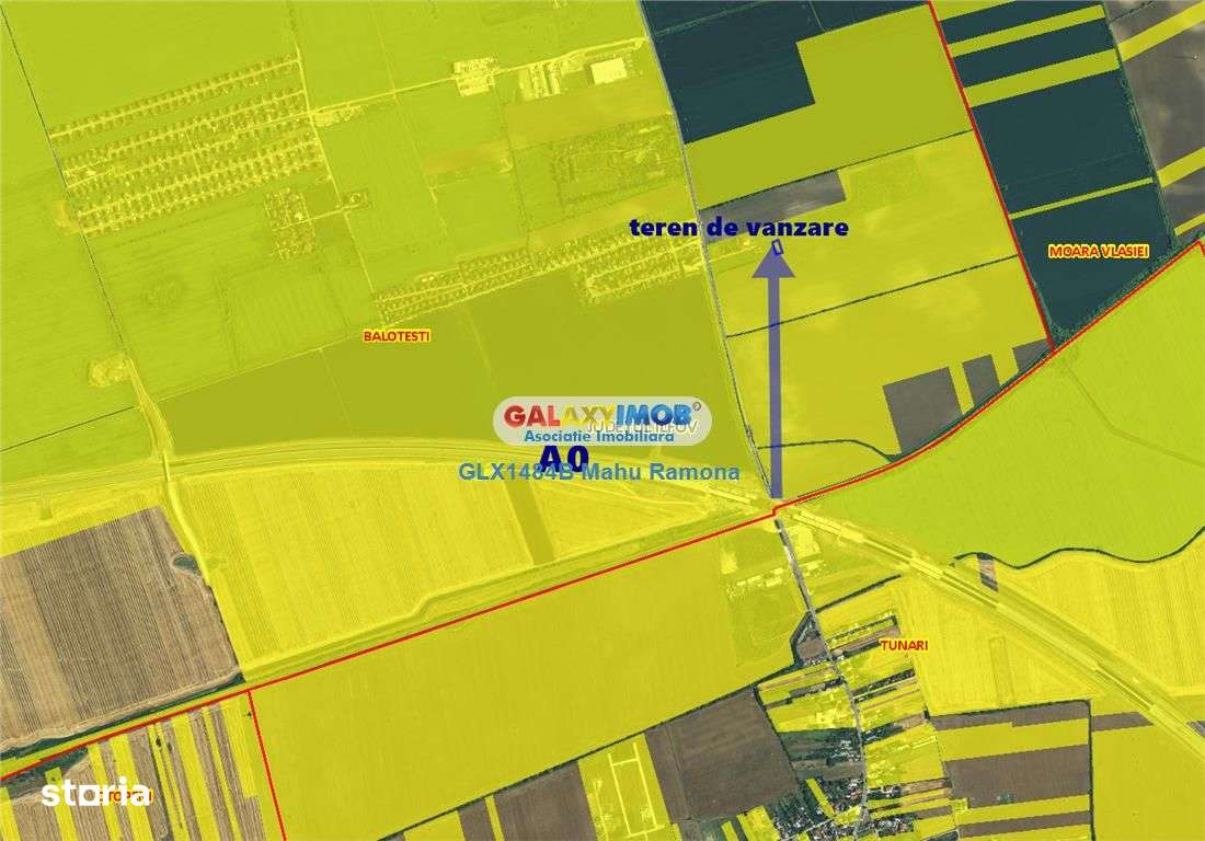 Teren pentru constructie case, 1408 mp Balotesti, zona inel A0-0