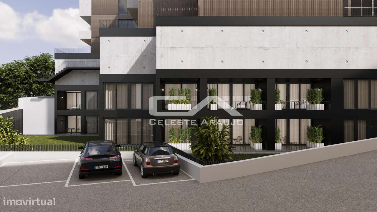 Apartamento T0+1 Novo com terraço em São João da Madeira-4