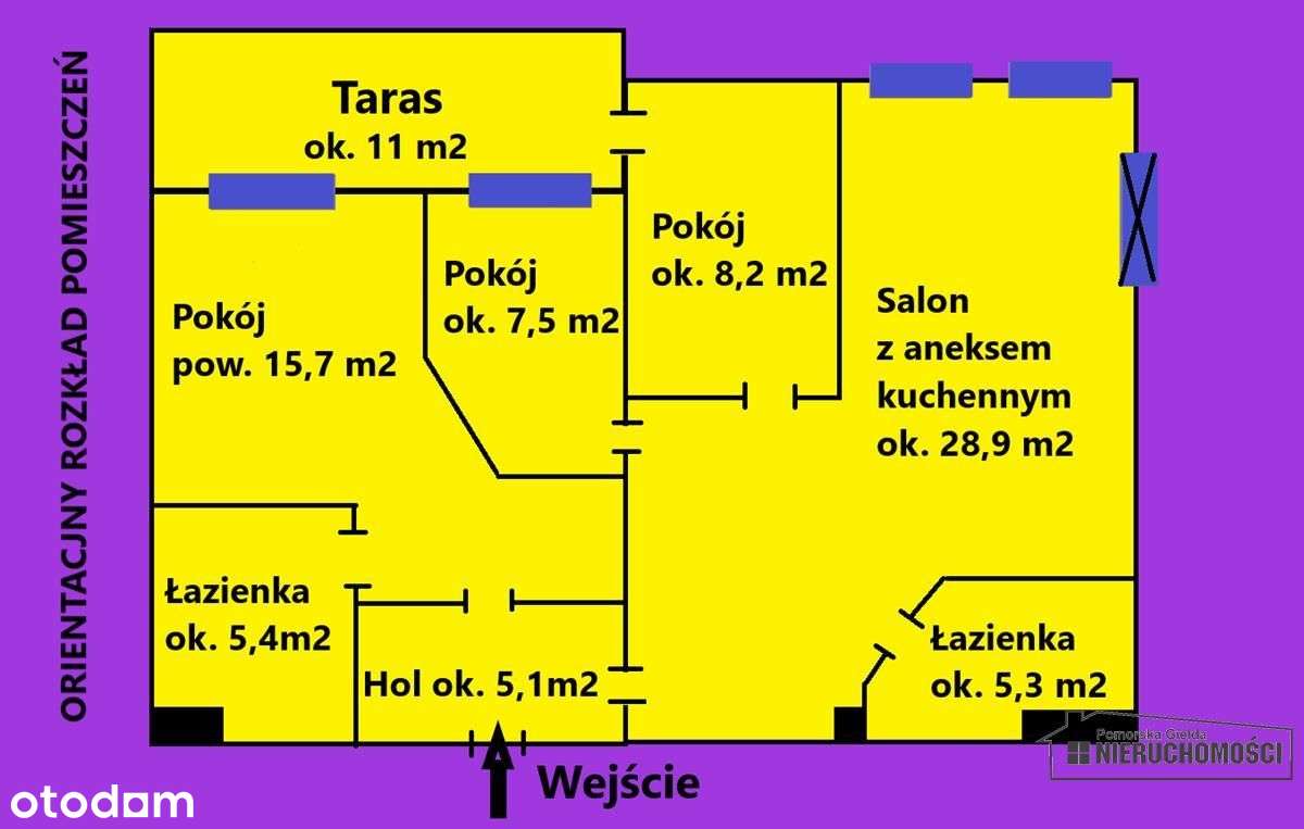 Nowoczesne 76 m2 z tarasem i 2 łazienkami-14
