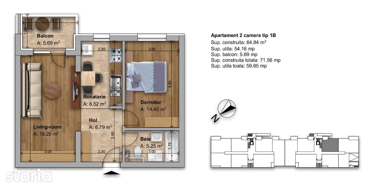 Apartament 2 cam tip 1B Regnum Residence & SPA Fundeni