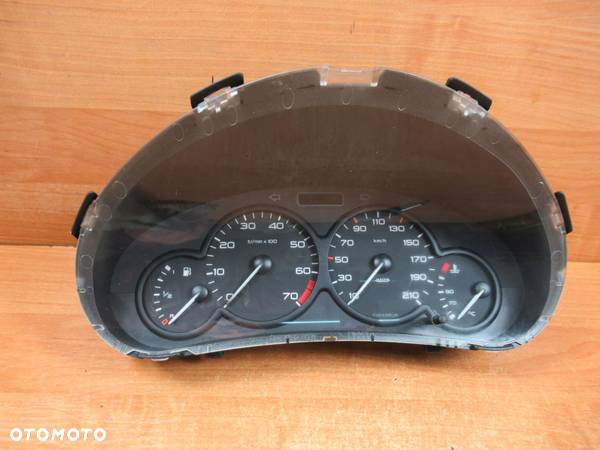 LICZNIK ZEGAR PEUGEOT 206 BENZYNA 98- 9634961180 EUROPA 2 WTYCZKI - 1