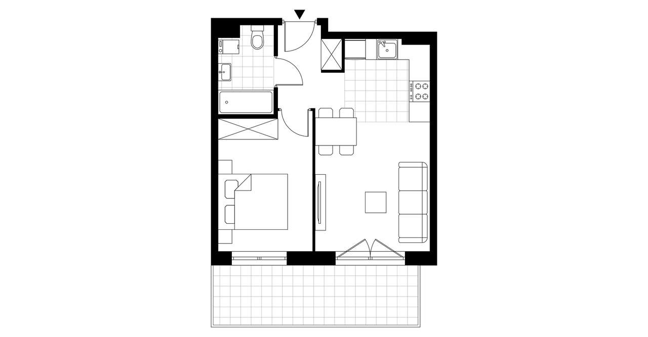 2-pokojowe mieszkanie 36m2 + balkon Bez Prowizji - Pełny obrazek: 3/8
