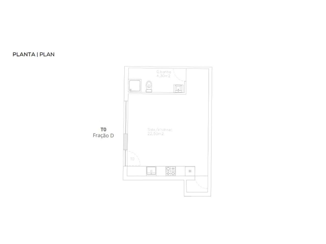 Apartamento T0 com 40 m2, Matosinhos-6