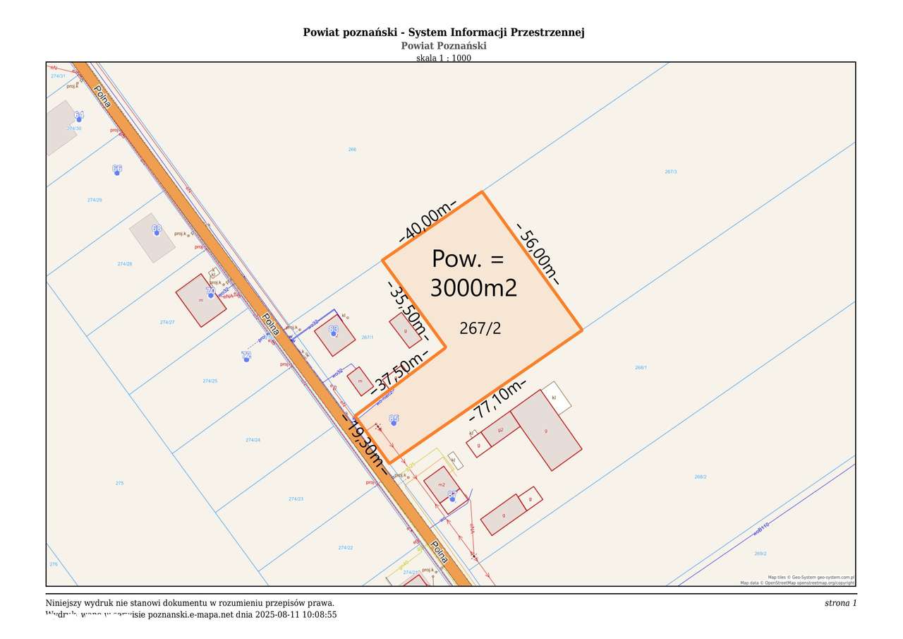 Działka budowlana w zabudowie zagrodowej 3000 m² - Pełny obrazek: 4/5