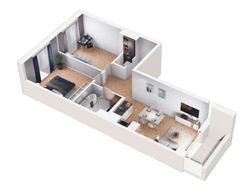 3 pokoje / 56,19m / MP / Tramwaj / Mistrzejowice - Pełny obrazek: 5/6