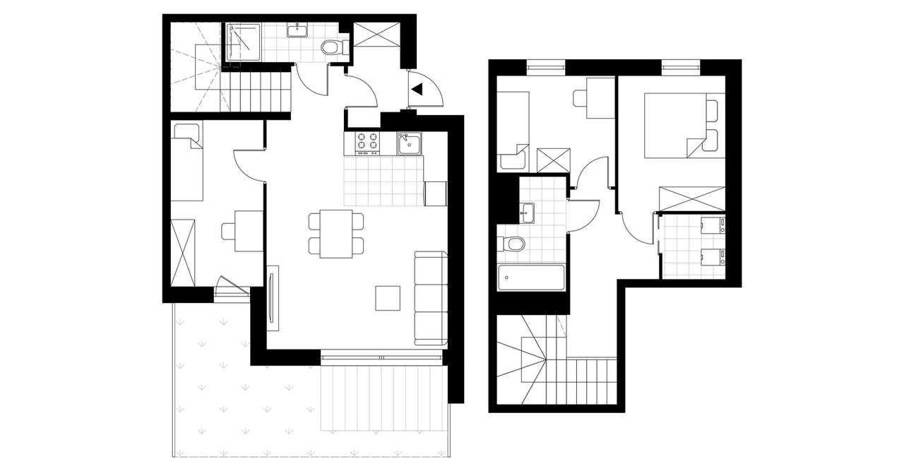 4-pokojowe mieszkanie 69m2 + ogródek - Pełny obrazek: 3/8