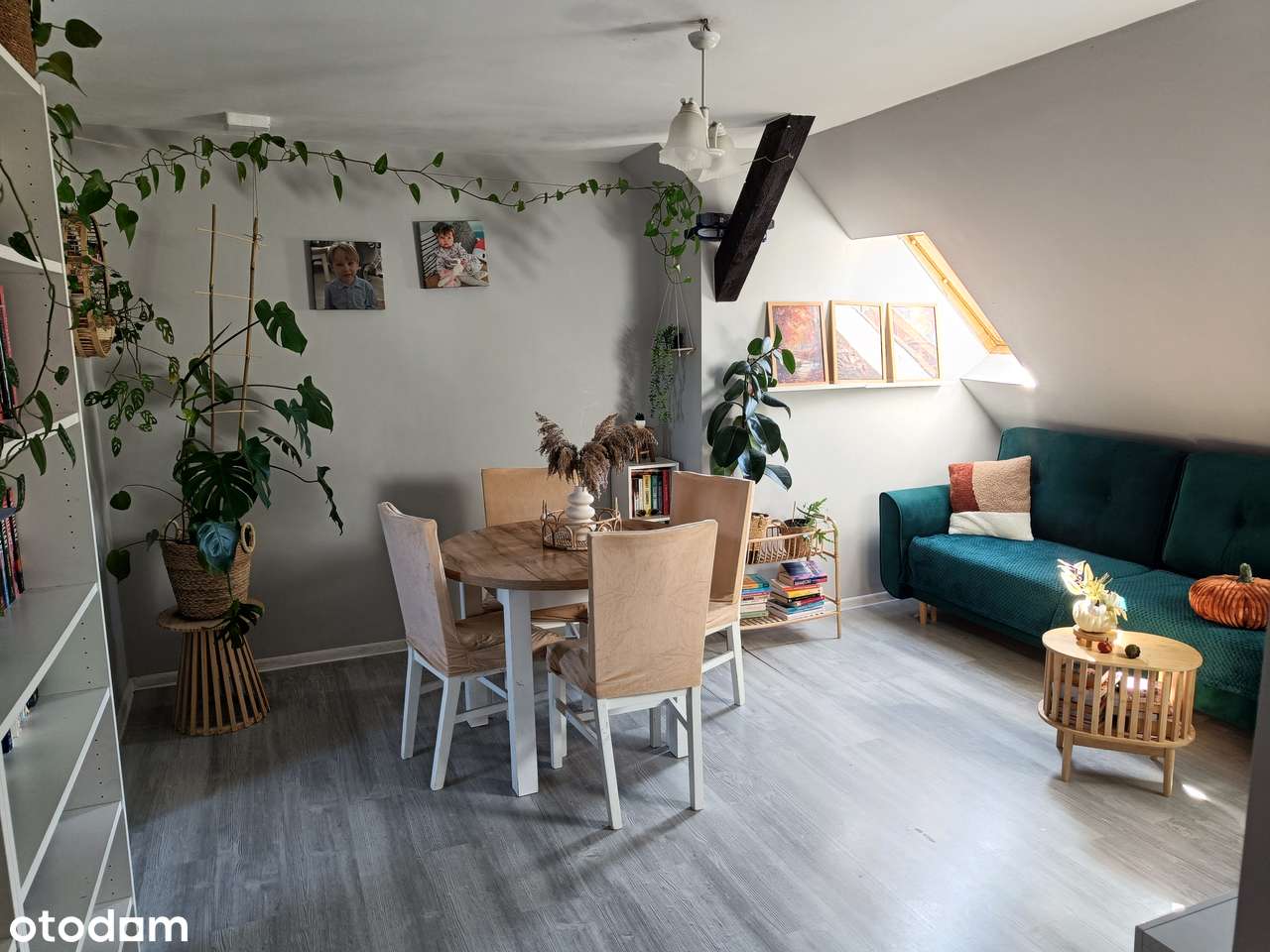 Mieszkanie na poddaszu |3 pokoje |60 m kw po podłodze|2. piętro |