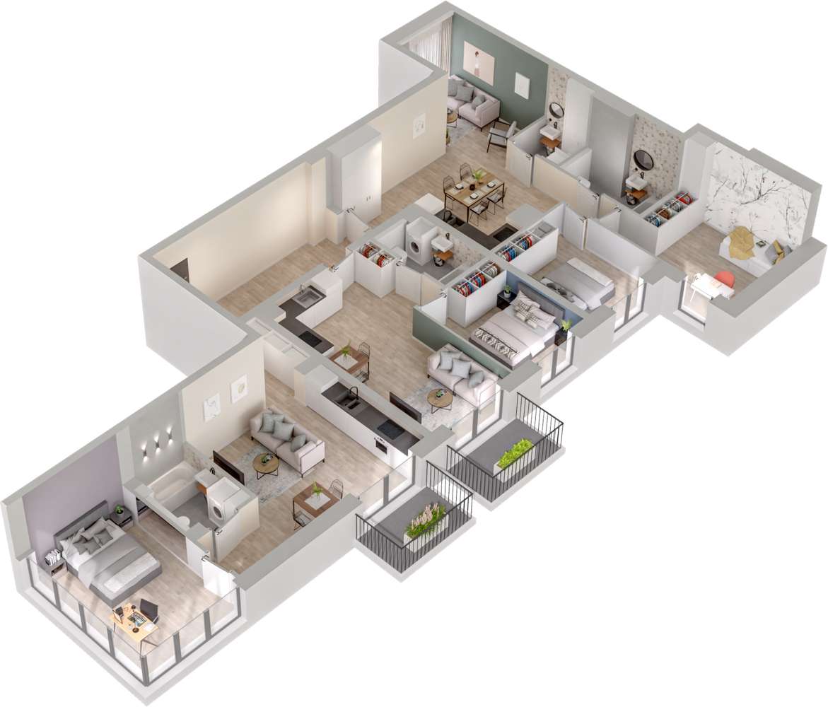 2.M.13 | 145,41 m² | 5 pokoi lub pakiet inwestycyjny | Krzyki- Gaj (lokal 2.M.13)
