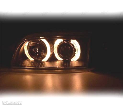 FARÓIS ANGEL EYES PARA FIAT PUNTO 93-99 FUNDO PRETO - 3