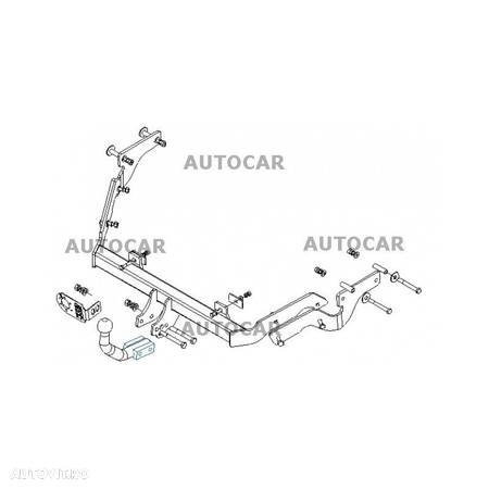 Carlig de remorcare pentru CITROEN XSARA PICASSO - 5usi. (N 68) - sistem semidemontabil -cu suruburi -  din 1999 pana 2007 - 6