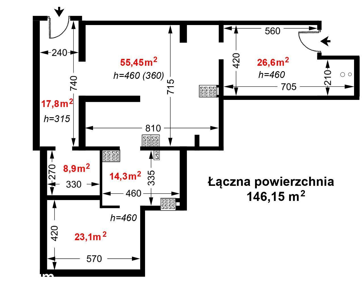 Lokal użytkowy, 146,15 m², Kraków