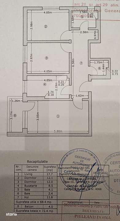Apartament 3 camere in bloc nou, zona Brancoveanu - Imagine principală: 4/4