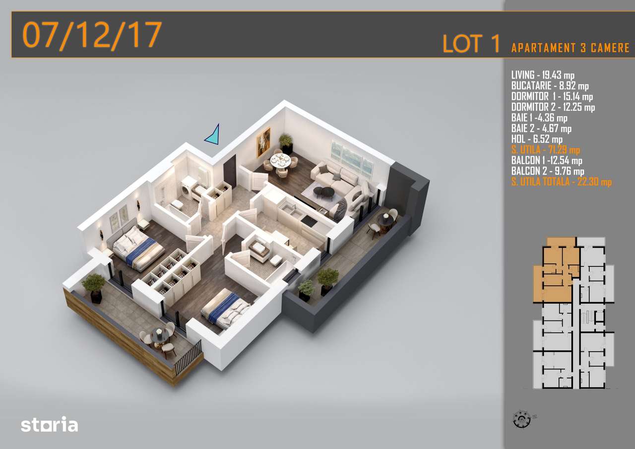 AP. 3CAM. DECOMANDAT-NOUL COMPLEX EFY RESIDENCE / METROU N. TECLU!
