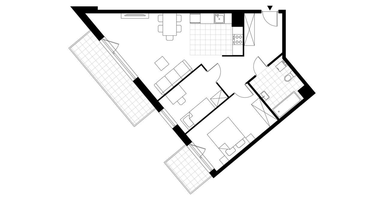 3-pokojowe mieszkanie 64m2 + 2 balkony - Pełny obrazek: 3/8
