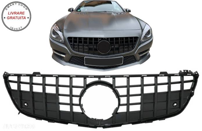 Grila Centrala Mercedes SL-Class R231 (2012-2016) GT-R Panamericana Design Negru- livrare gratuita - 3