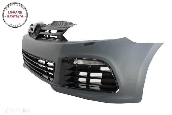 Bara Fata VW Golf VI Golf 6 (2008-2013) R20 Look cu Faruri LED Design Golf 7 3D U - livrare gratuita - 11