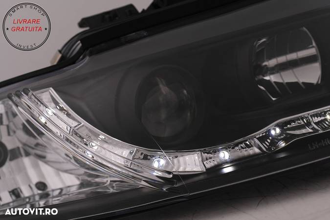 Faruri LED DRL Audi A4 Cabriolet B6 8H7 8HE (2002-2006) Negru- livrare gratuita - 10