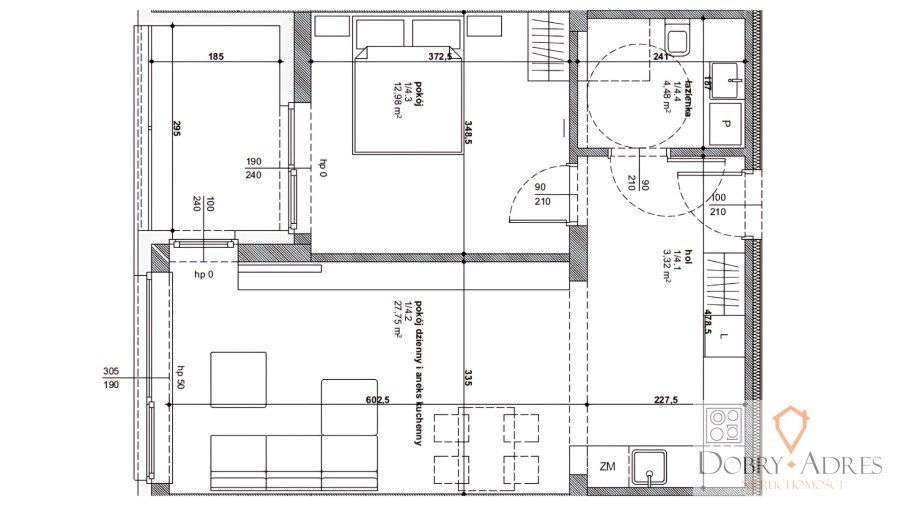 Mieszkanie 2 Pokoje, loggia , komórka lokatorska-7