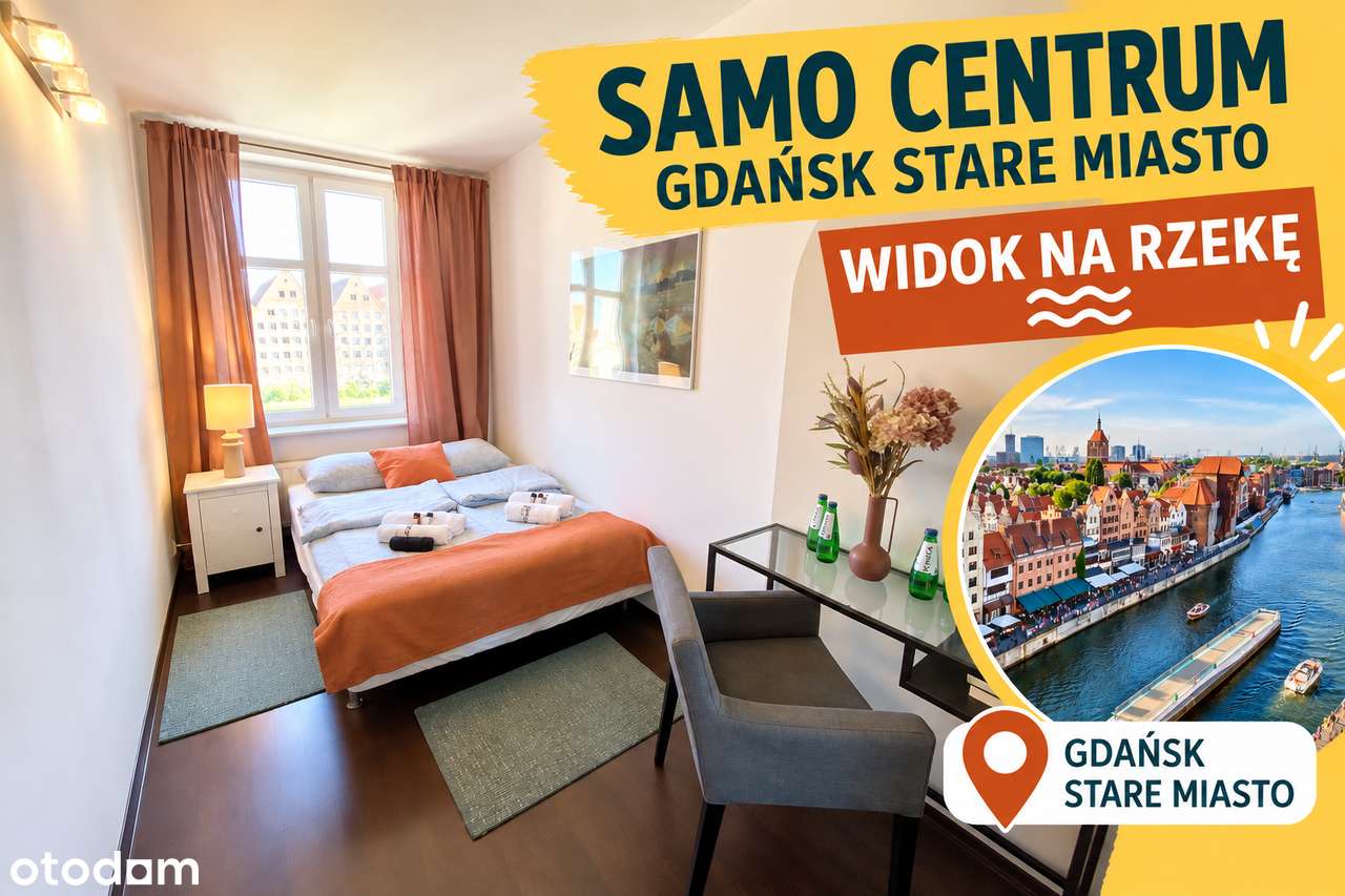 CENTRUM 3 pokoje KOMFORT Parking / Bus / Tramwaj /SKM Widok na MOTŁAWĘ