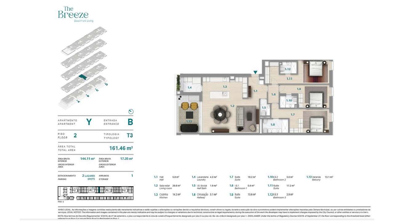 T3 1ª linha de mar -Marginal Canidelo-19