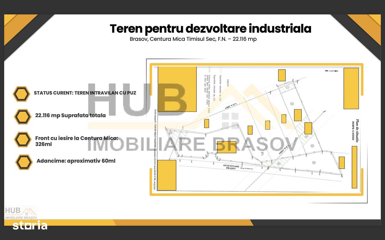 Teren Industriala cu PUZ | Centura Mica | 22.116mp - Imagine principală: 2/4