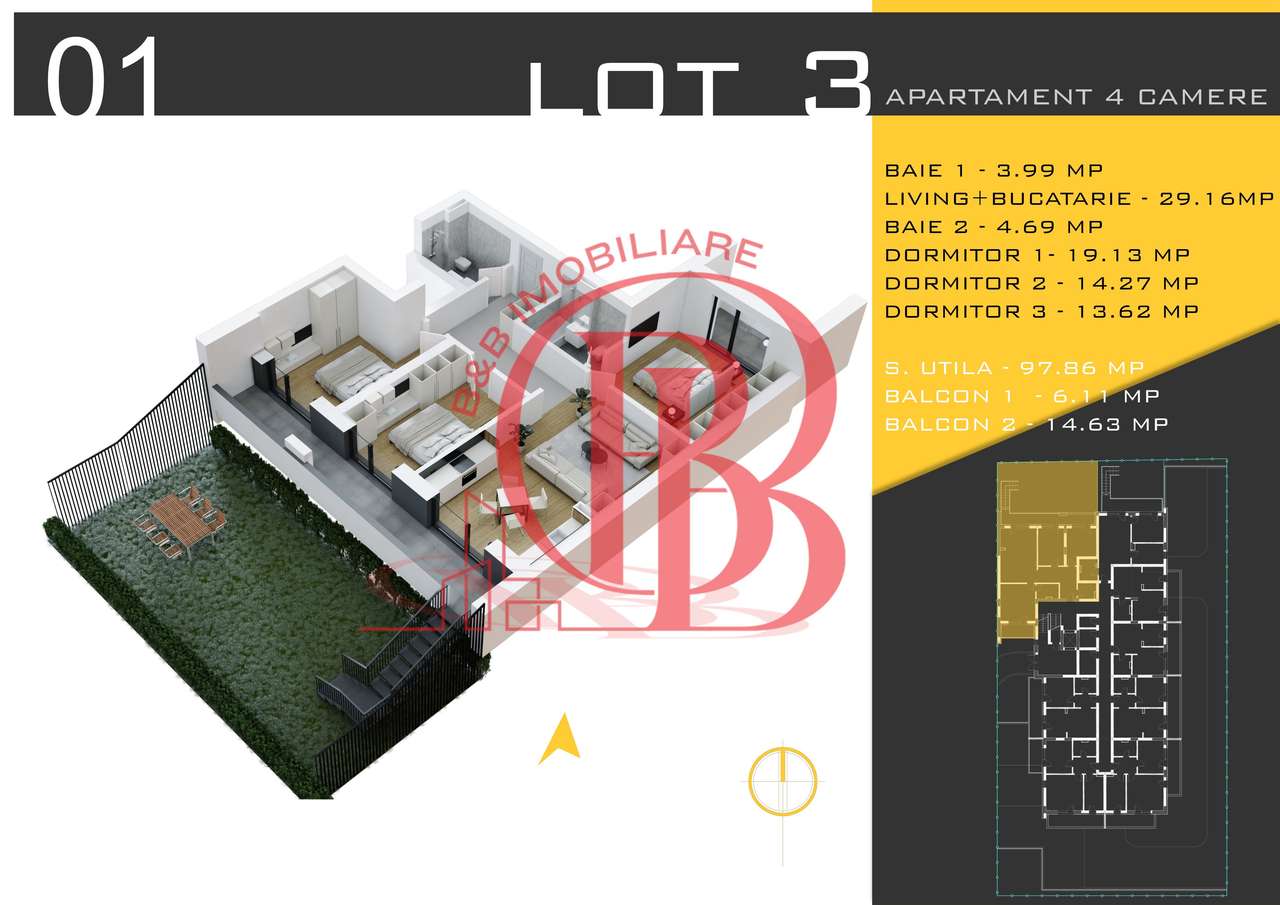 4 camere cu gradina Titan Pallady Metrou Nicolae Teclu