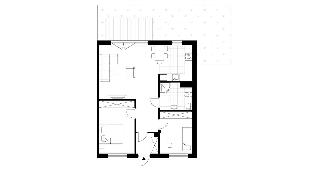 3-pokojowe mieszkanie 66m2 + ogródek Bezpośrednio - Pełny obrazek: 4/7