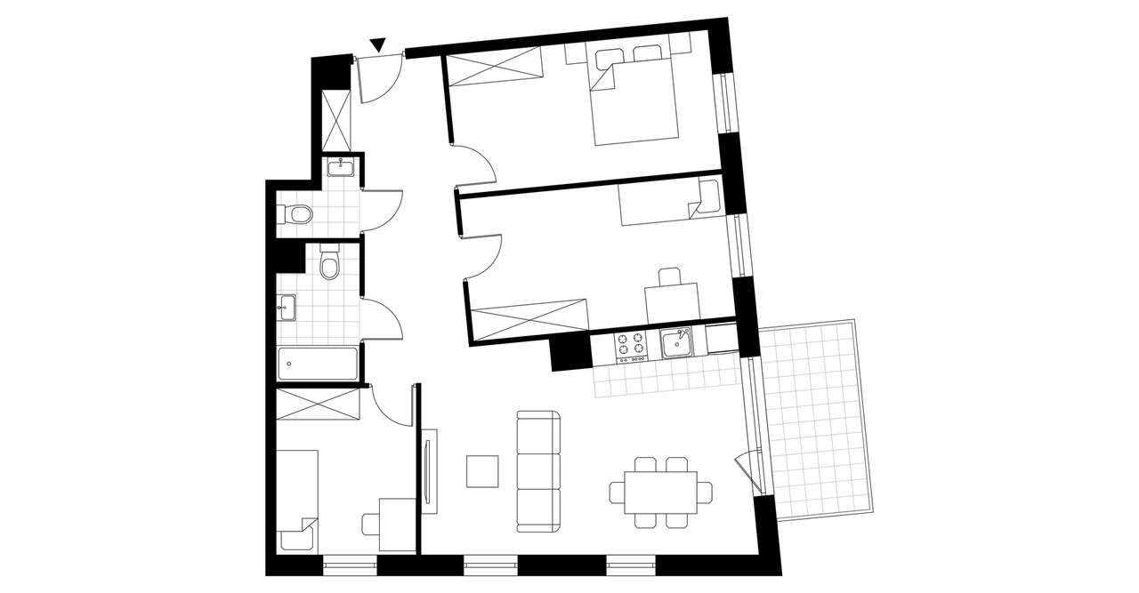 4-pokojowe mieszkanie 78 m² Bez Pośredników – pohled 4