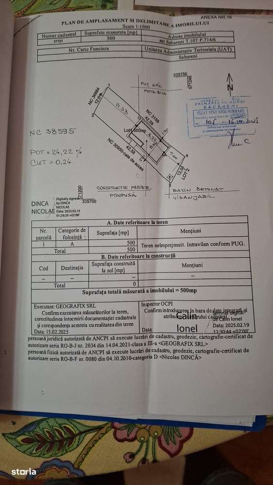 FARA COMISION Sabareni casa mare 3 camere 2 bai beci PARTER placa 500m-19