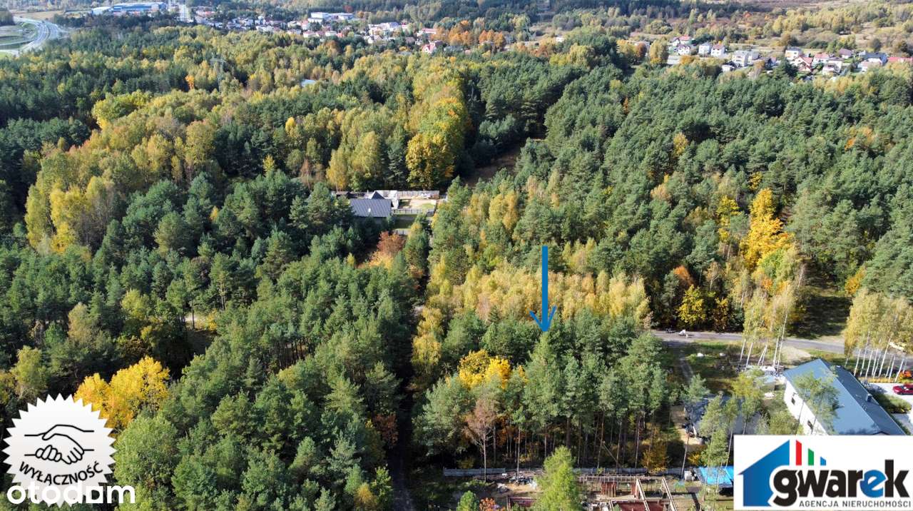 Działki, Działka budowlana pod lasem w dzielnicy Zawiercia, Kromołów.-3