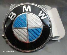 Embleme BMW carbon 3d ALBASTRU capota,portbagaj,volan si jante kit 7 piese - 4
