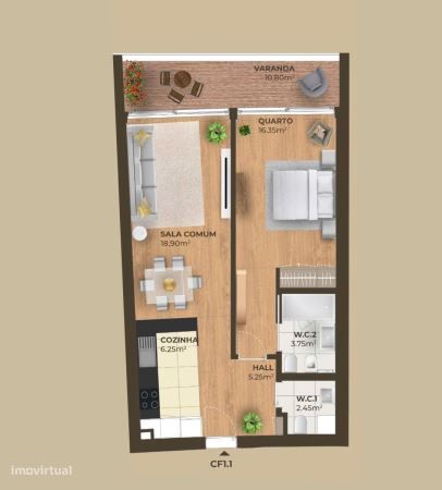T1 Novo c/ Lugar de Garagem e Arrumo em Canidelo-24
