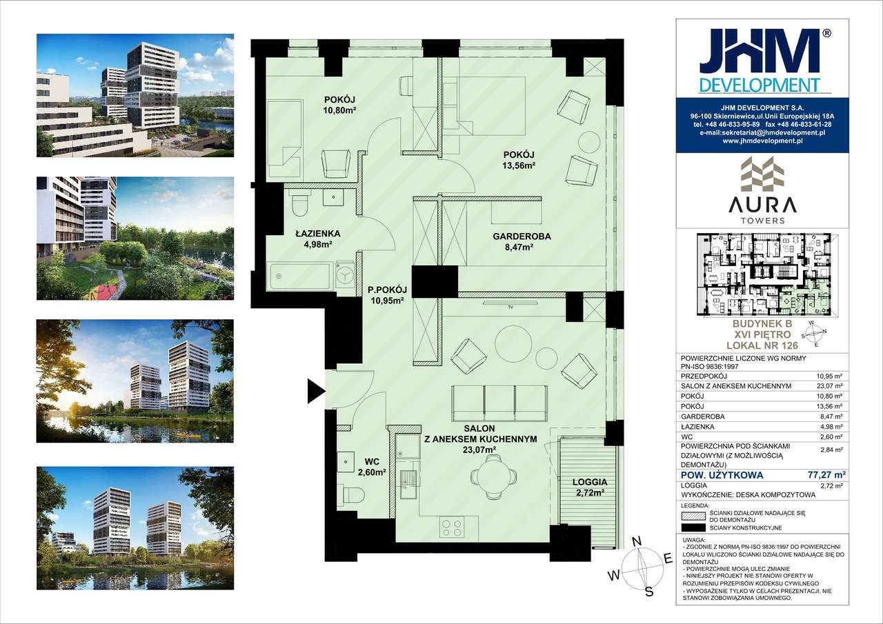 Aura Towers | mieszkanie 3-pok. | B_16.126 - Pełny obrazek: 2/9