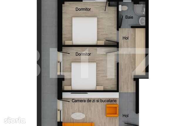 Apartament 3 camere, 62 mp, etaj intermediar, zona Muzeul Apei