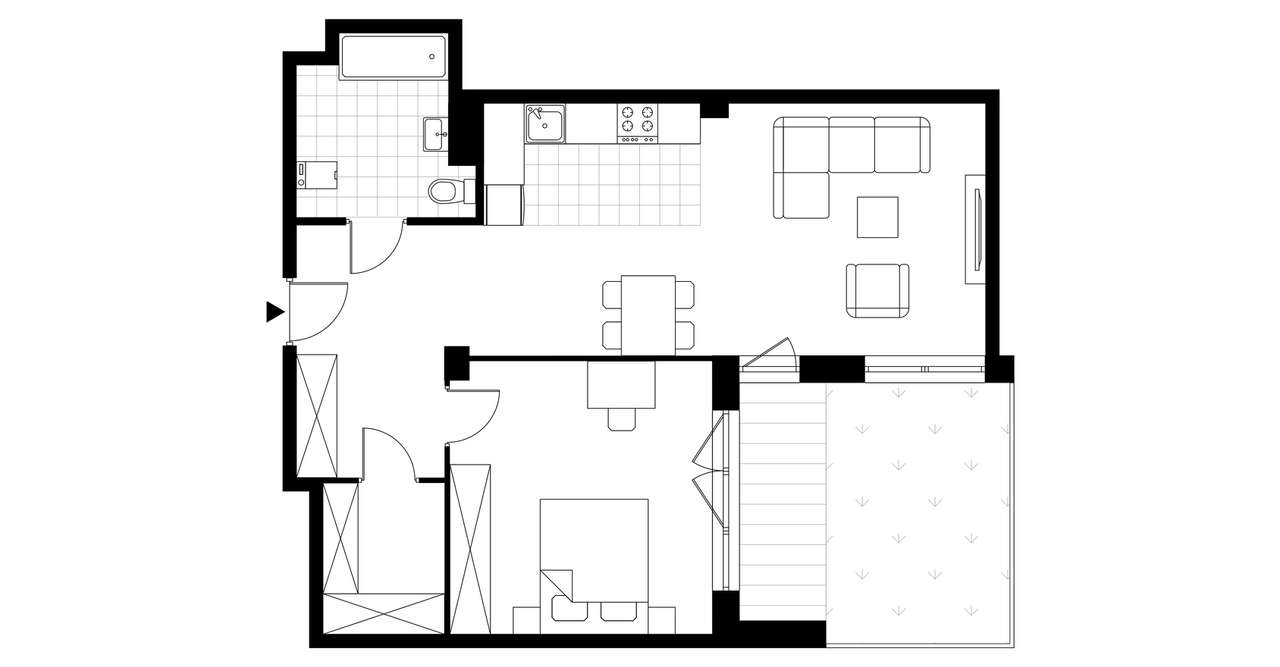 2-pokojowe mieszkanie 64m2 + ogródek - Pełny obrazek: 4/9
