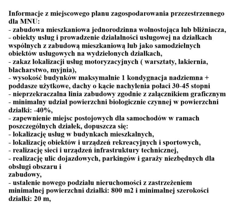 Działka pod zab. mieszk. lub usług.Kopernika Cz-Dz-6