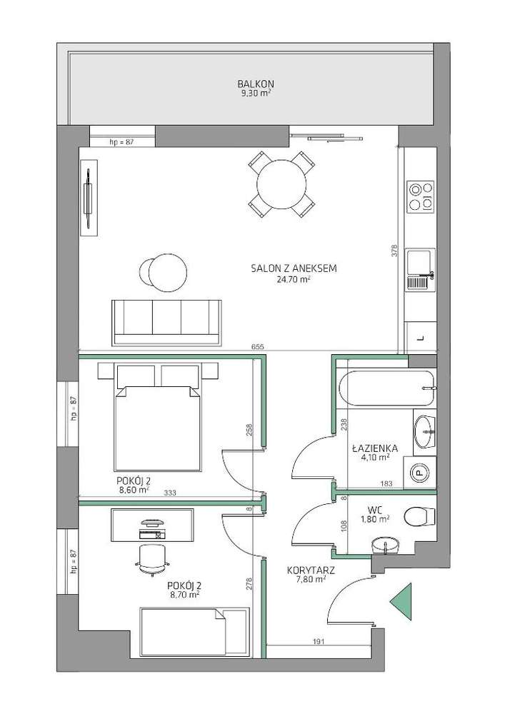 6.Dzielnica - Mieszkanie 25/M3e/6C - Pełny obrazek: 5/15
